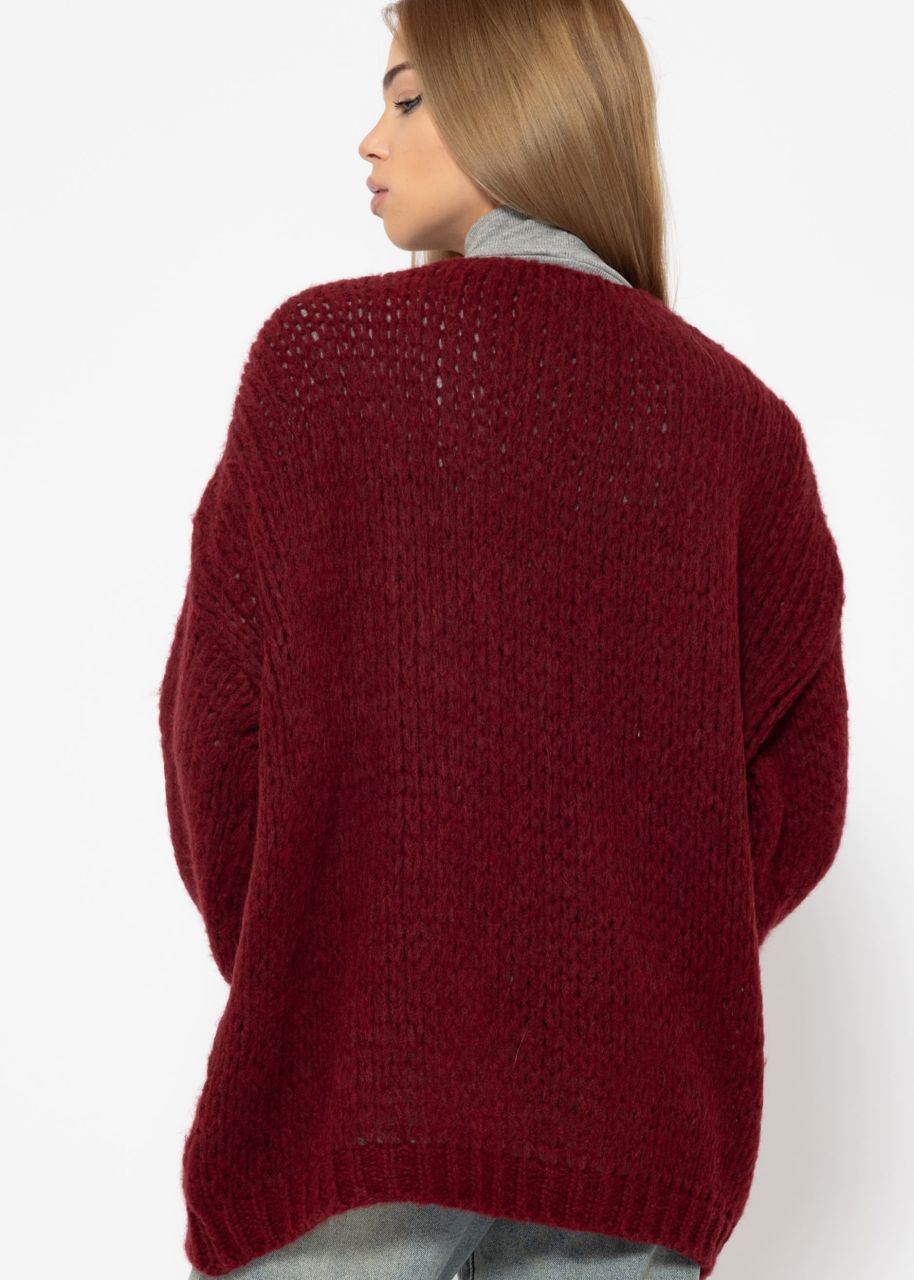 Oversize Cardigan - burgundy