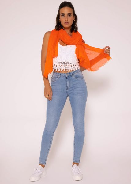 Musselin Schal, orange