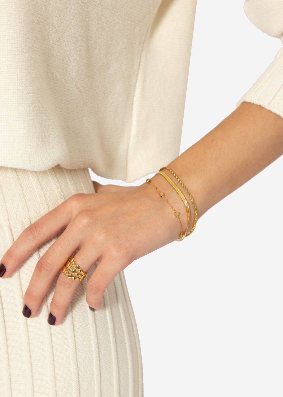 Dreifaches Layering Armband - gold