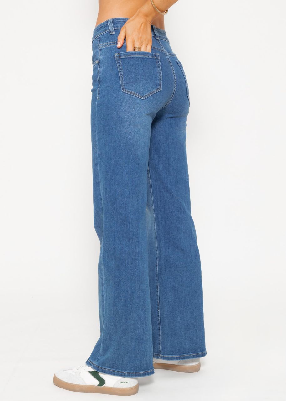 Ausgestellte Jeans - mittelblau