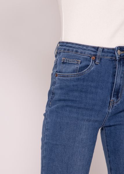 Straight Leg Jeans, blau