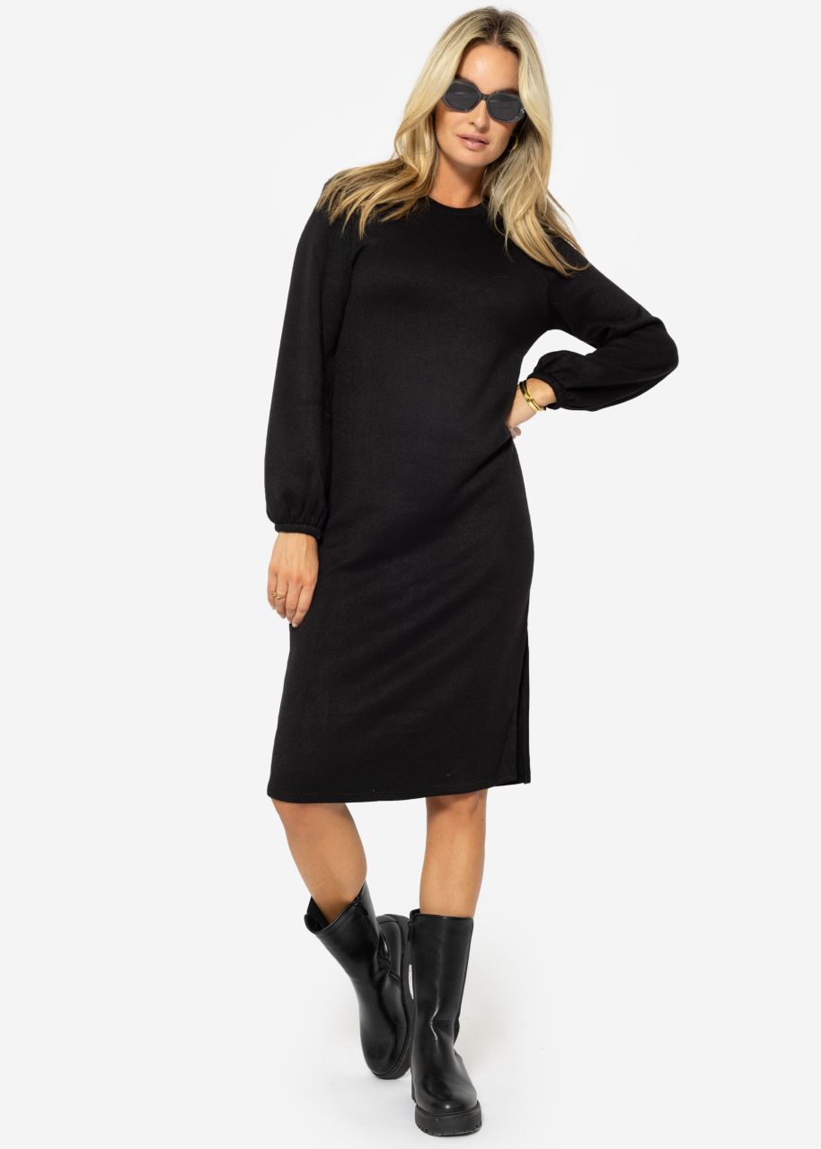 Super soft Jerseykleid in Midilänge - schwarz