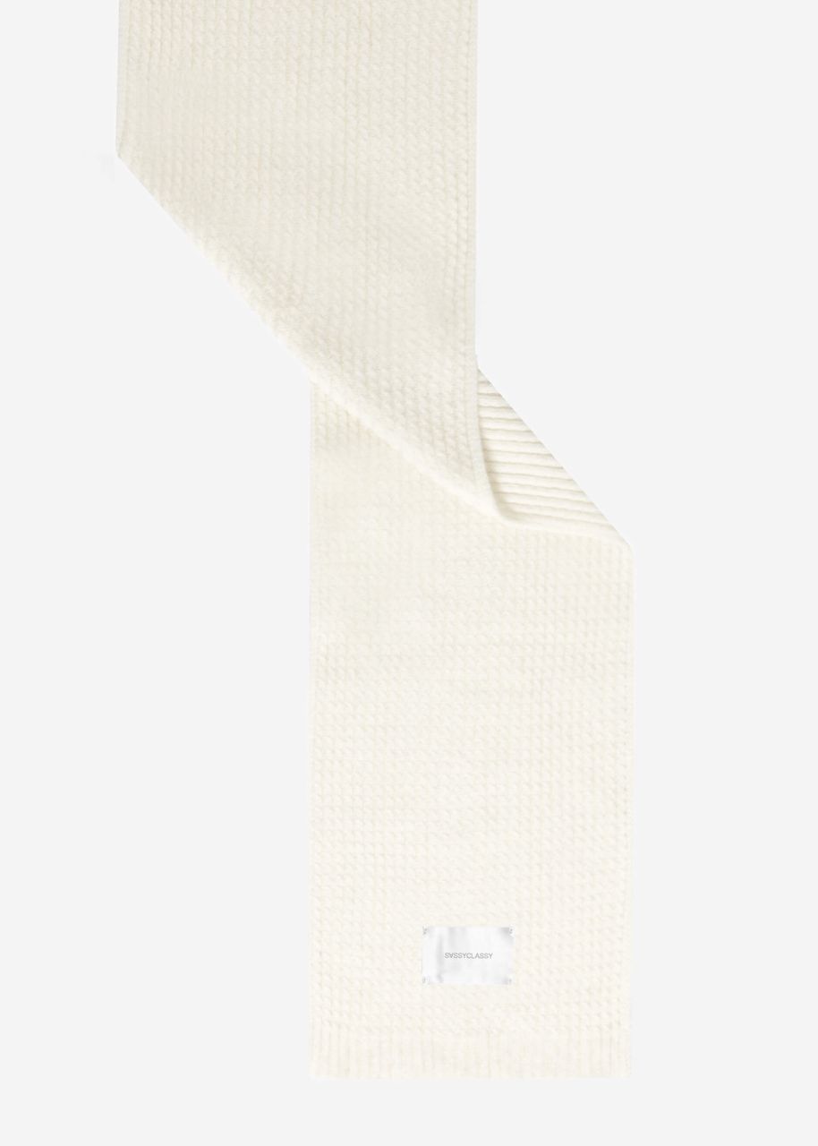 Gerippter Strickschal - offwhite