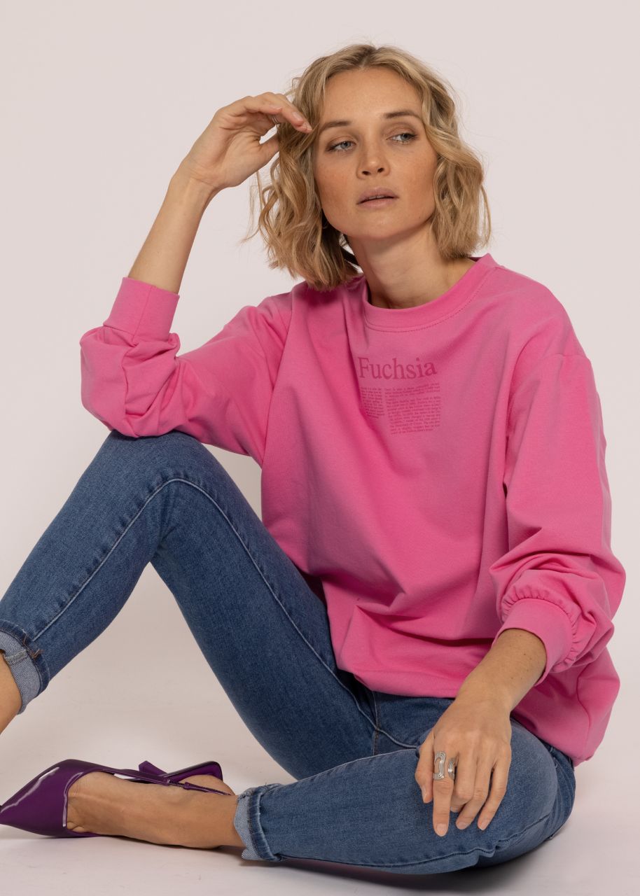 Loungeshirt mit Print, pink