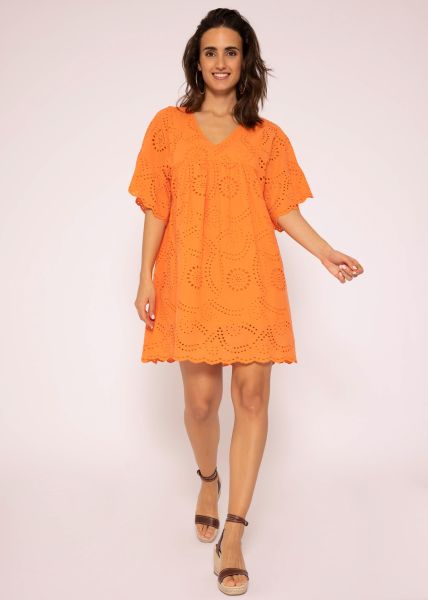 Mini Hängerchenkleid in Spitze, orange