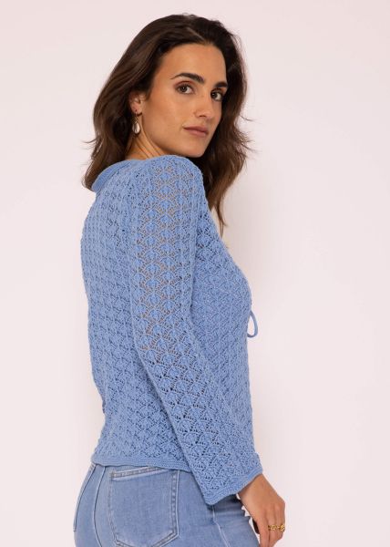 Crochet Jacke, blau