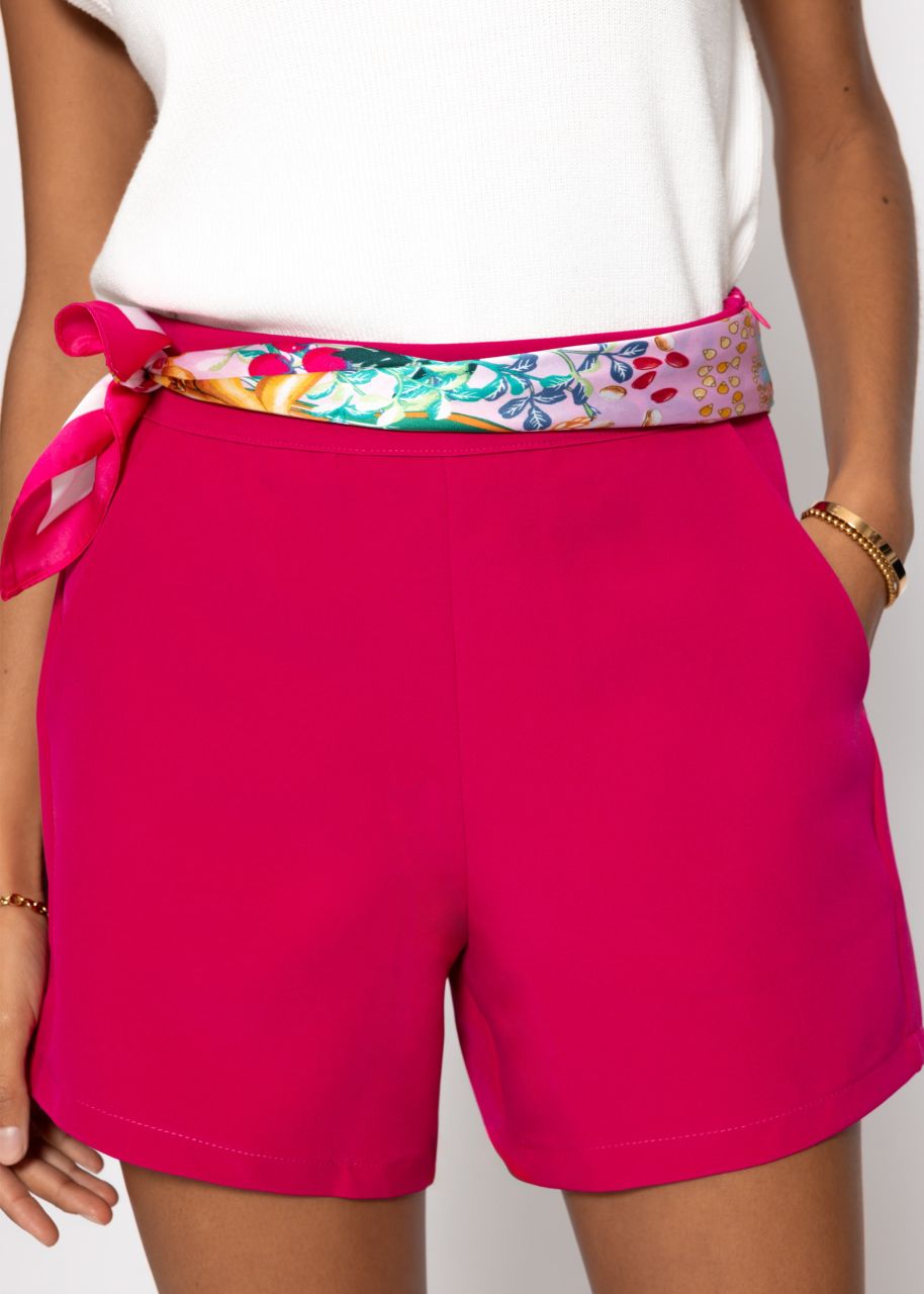 Halstuch mit Blumen und Früchten - rosa