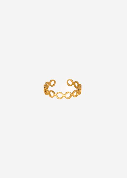 Feiner Ring mit Lochmuster, gold