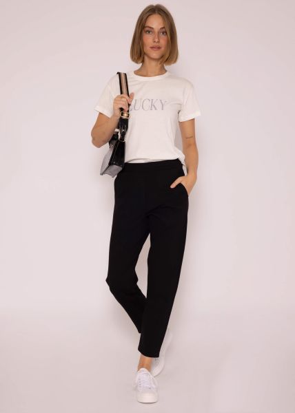 Jersey Chinos, schwarz
