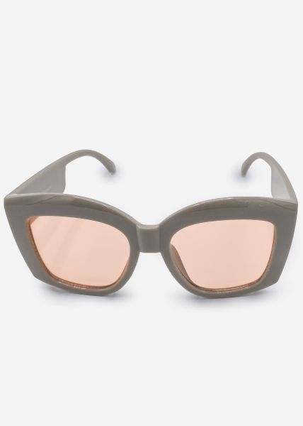 Oversize Sonnenbrille - grau