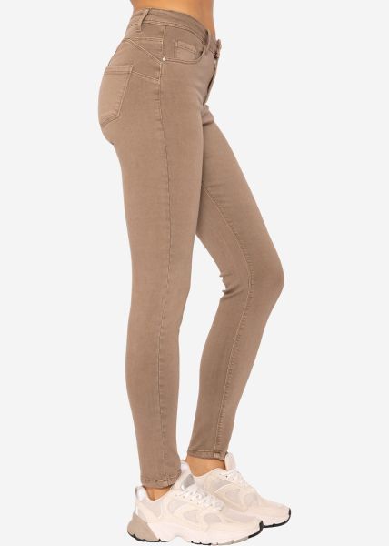 Stretchy Push Up Jeans, taupe