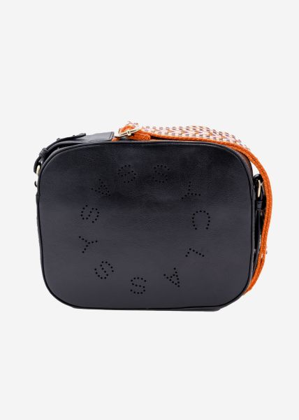 SassyClassy Tasche mit gewebtem Schulterriemen, schwarz