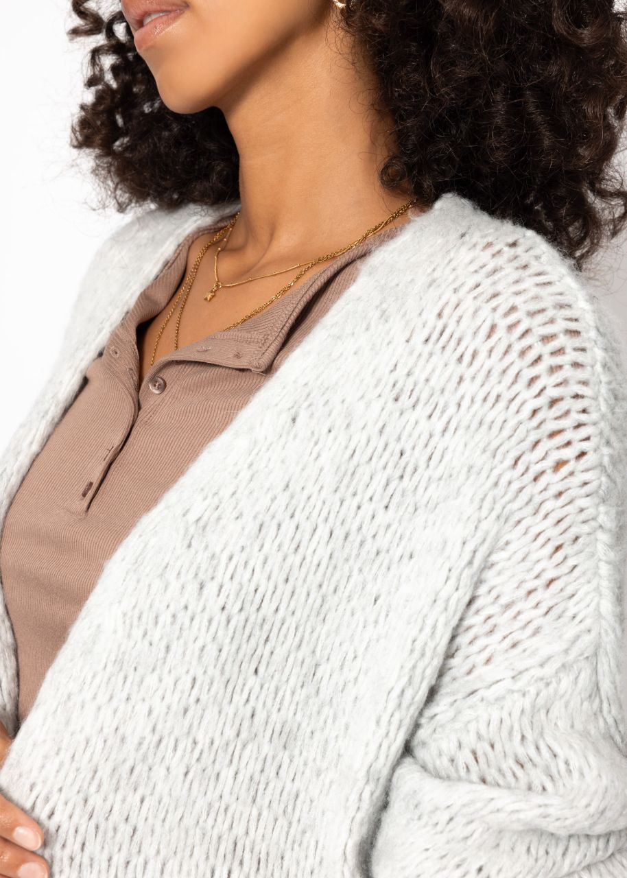 Oversize Cardigan - hellgrau