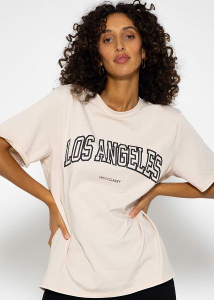 Boyfriend Shirt LOS ANGELES - beige