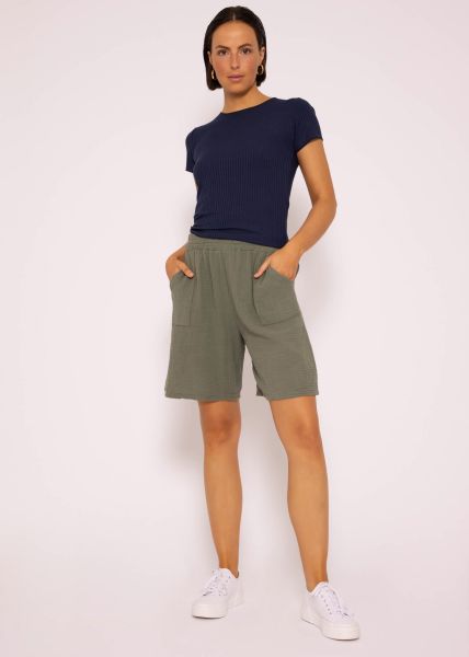 Crop-Shirt, blau