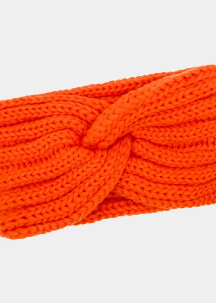 Rippenstrick Stirnband - orange
