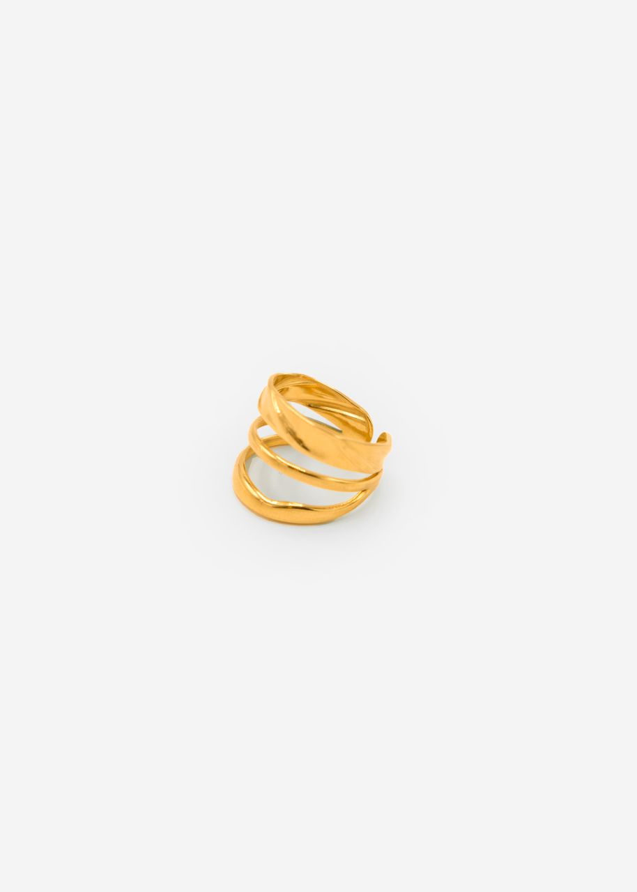 Stapel Ring mit Textur - gold