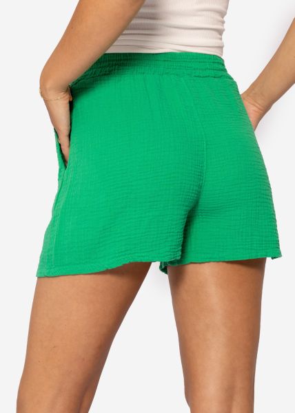 Musselin Shorts, grün