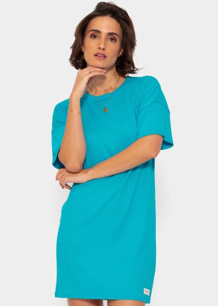 T-Shirt Kleid - azurblau