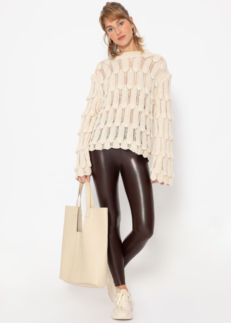 Pullover mit Muster - beige