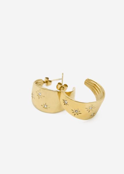 Creolen mit Sternchen - gold