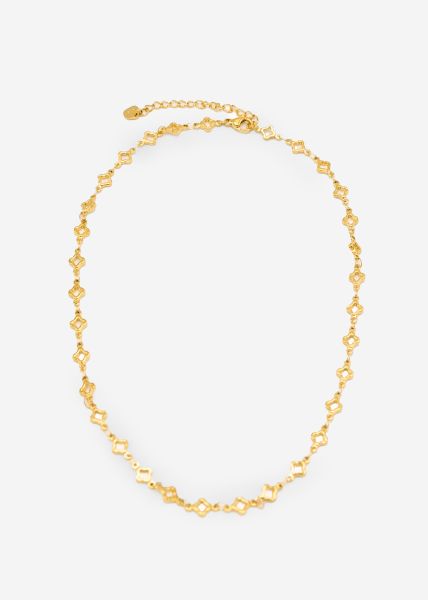 Halskette mit Kleeblatt-Design - gold