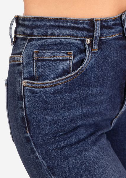 Highwaist Jeans, dunkelblau