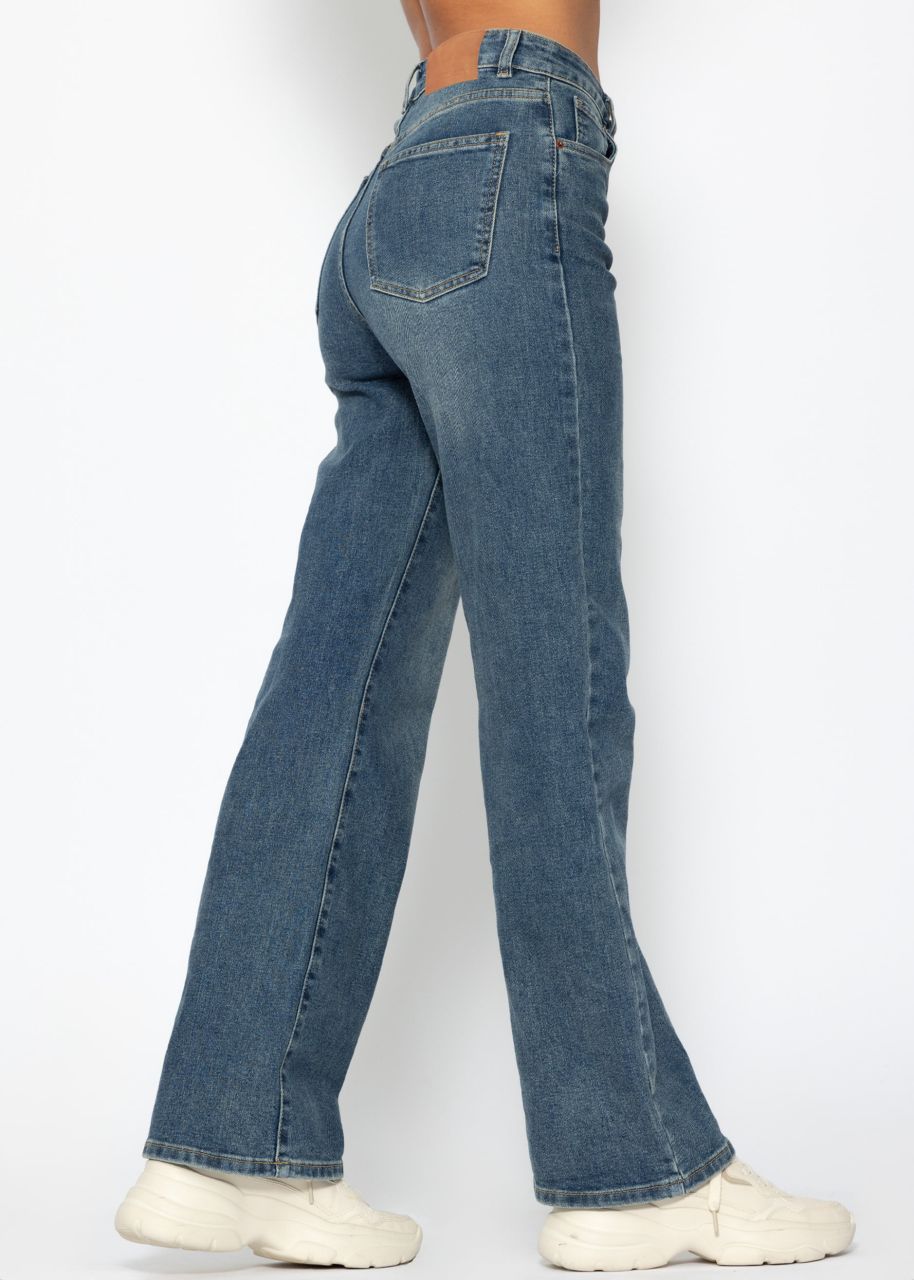 Straight Leg Jeans - mittelblau