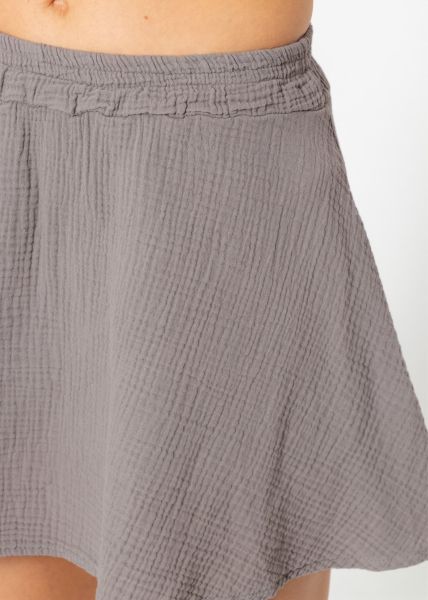 Musselin Rock-Shorts, taupe