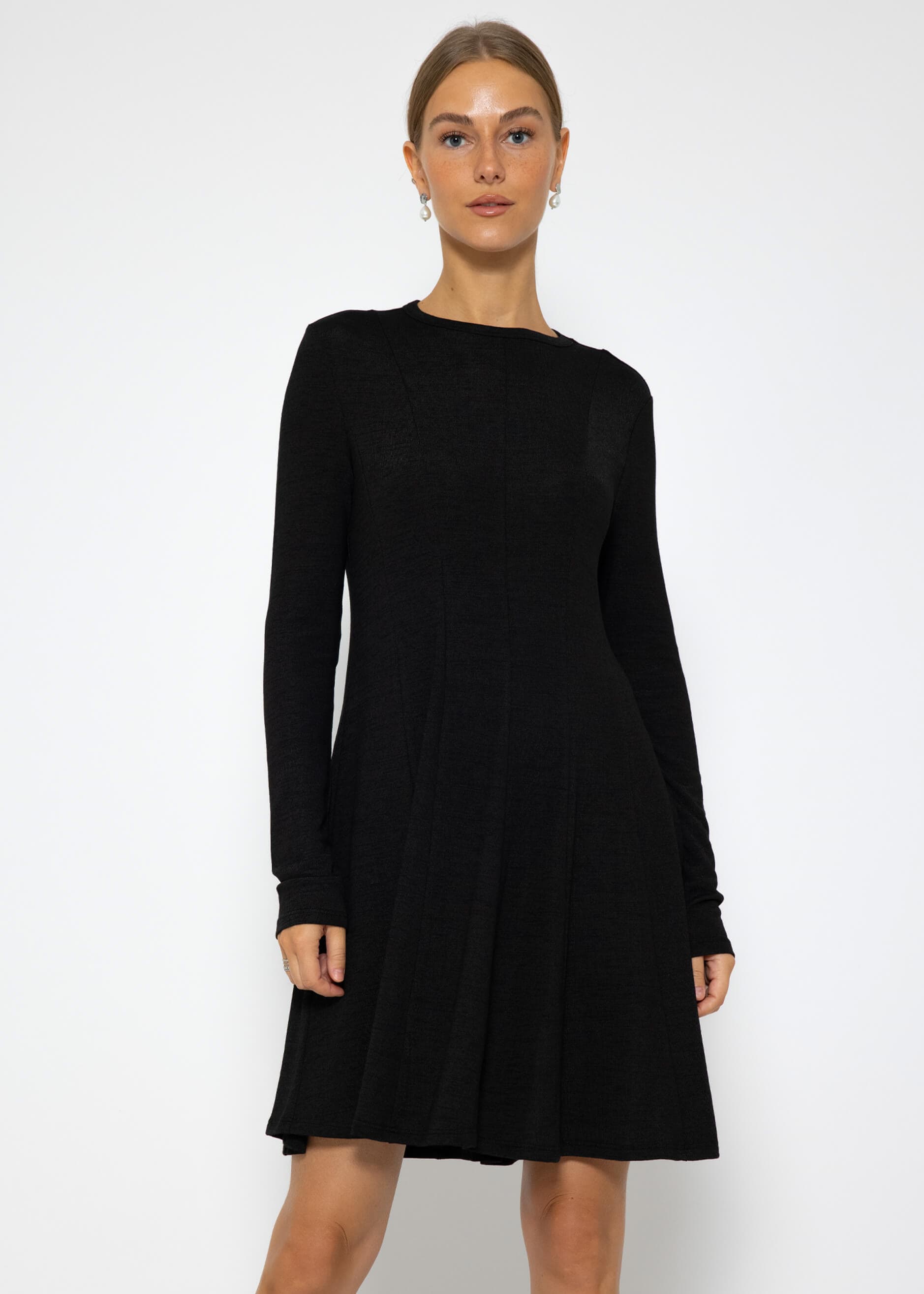 Günstiger Sofortkauf Langarm Jerseykleid - schwarz | | Bekleidung SASSYCLASSY Kleider 
