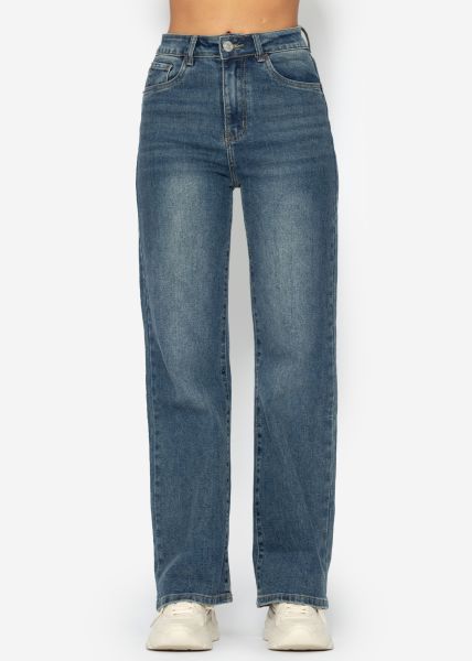 Straight Leg Jeans - mittelblau