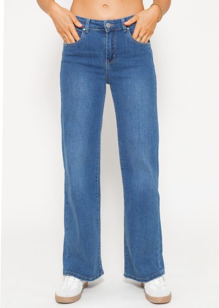 Ausgestellte Jeans - mittelblau