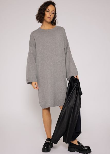 Ultra oversize Strickkleid, grau