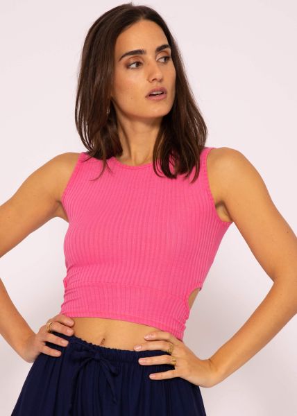 Top mit Cut-Out, pink