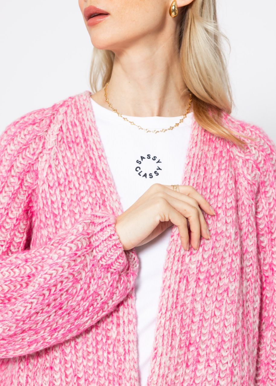 Raglan-Cardigan - pink