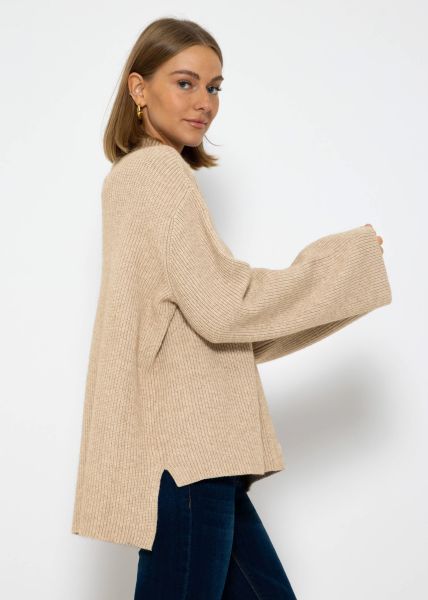 Turtleneck Pullover - taupe