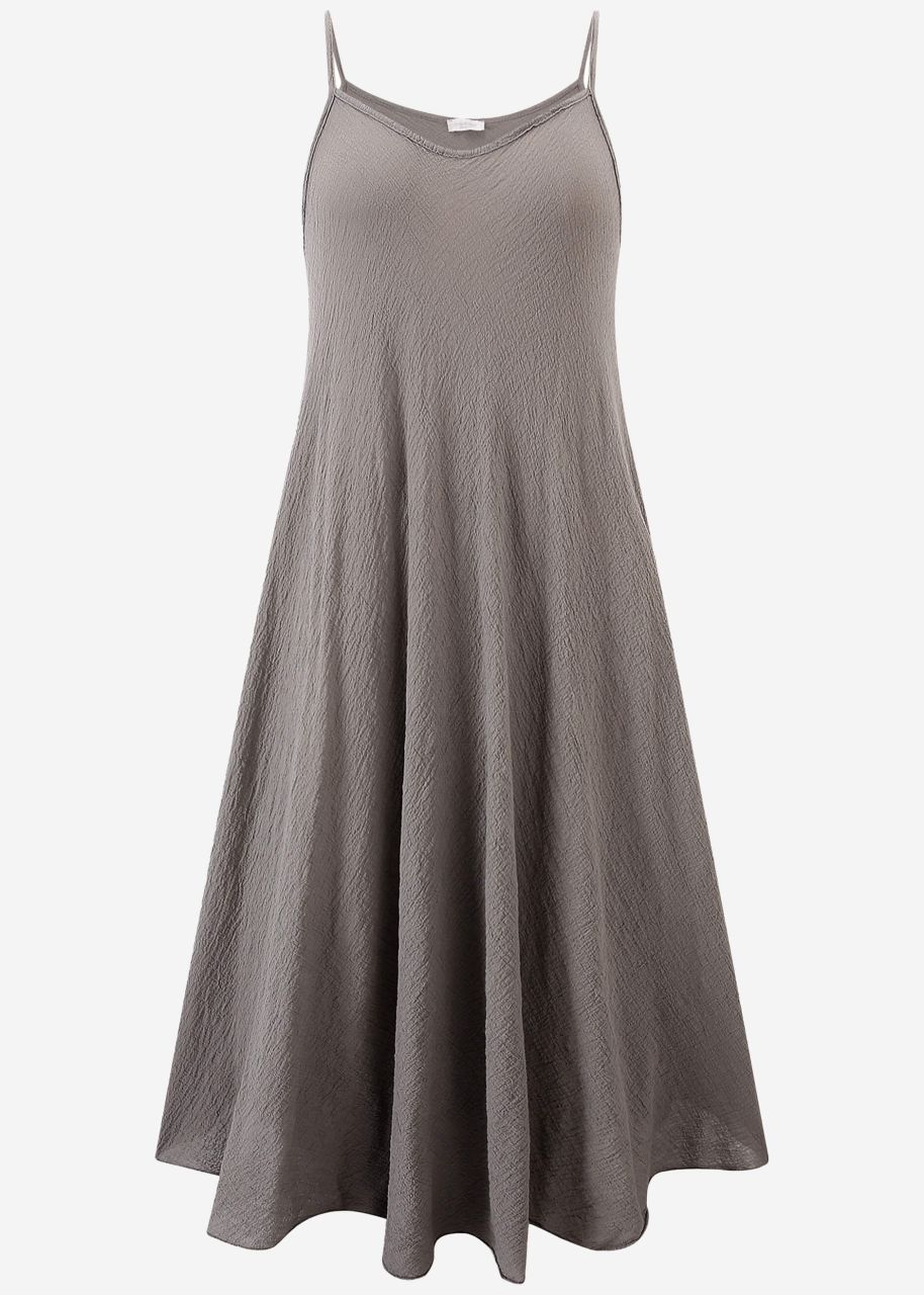 Musselin Beach Kleid - taupe