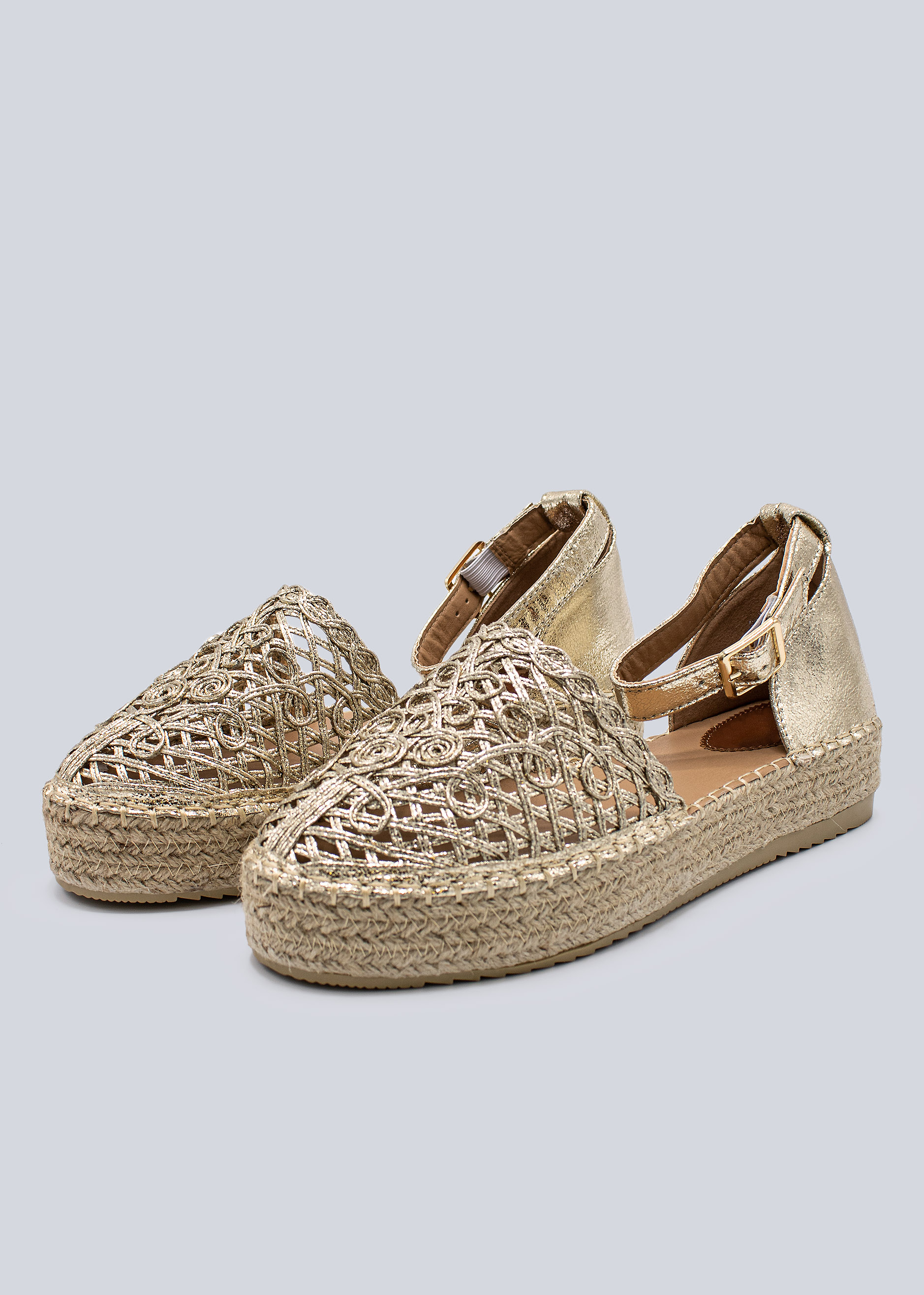 Espadrilles-Sandalen, gold | Espadrilles | Schuhe ...