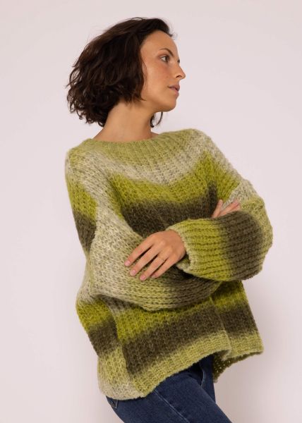 Strickpullover mit Farbverlauf, grün