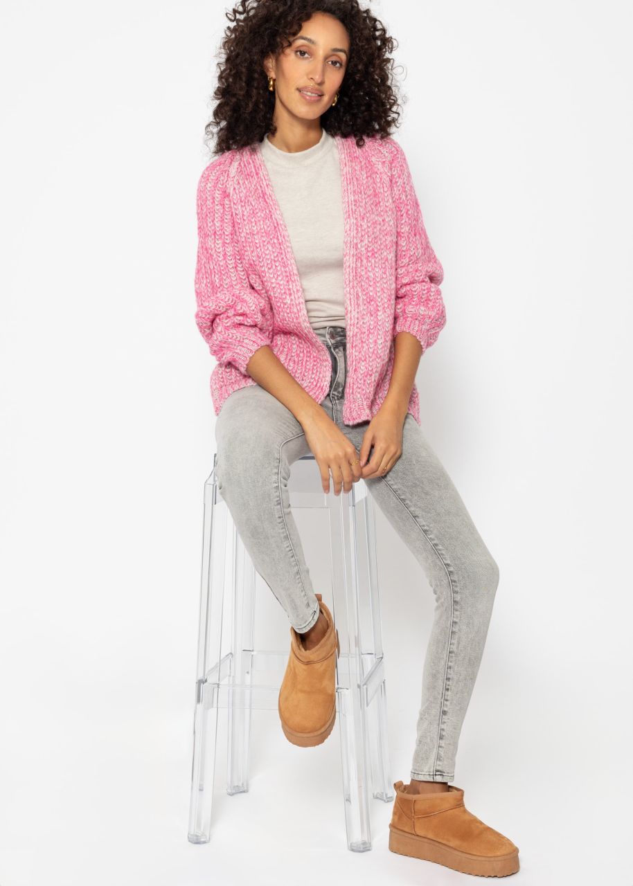 Raglan-Cardigan - pink