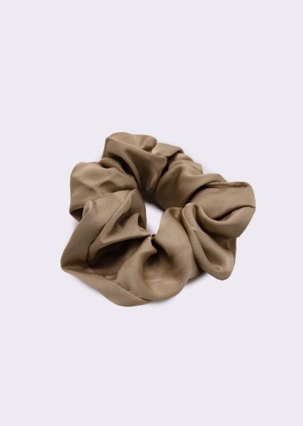 Satin-Scrunchie, khaki