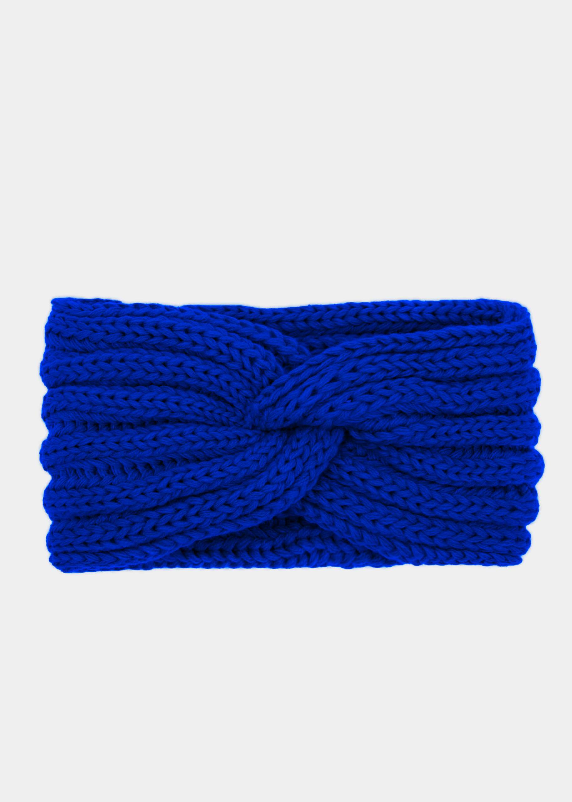 Rippenstrick Stirnband - royalblau