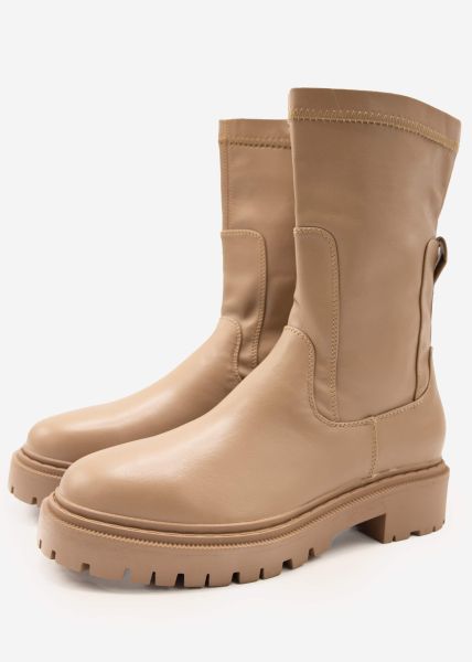 Höhere Combat-Boots, hellbraun