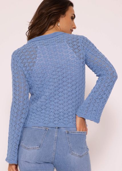 Crochet Jacke, blau
