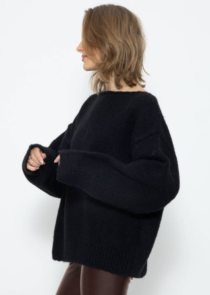 Oversize Pullover - schwarz