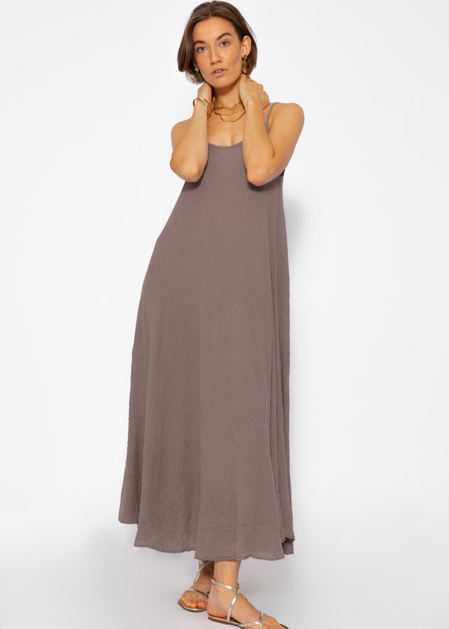 Musselin Beach Kleid - taupe