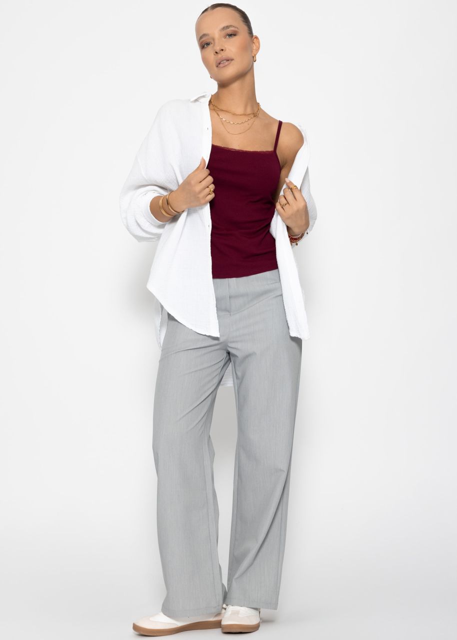 Träger Top mit Spitze - burgundy