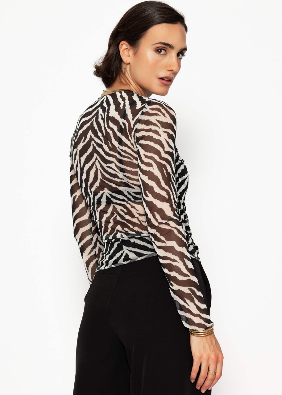 Zebra Mesh Shirt - schwarz