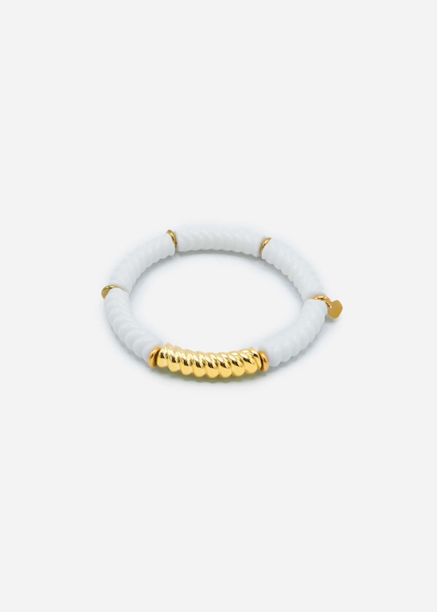 Armband mit Perlen - weiß