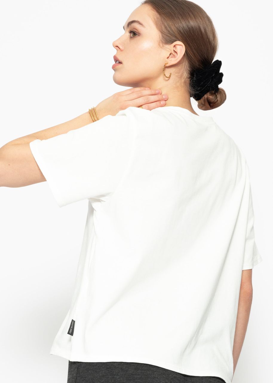 Oversize T-Shirt mit Print - offwhite